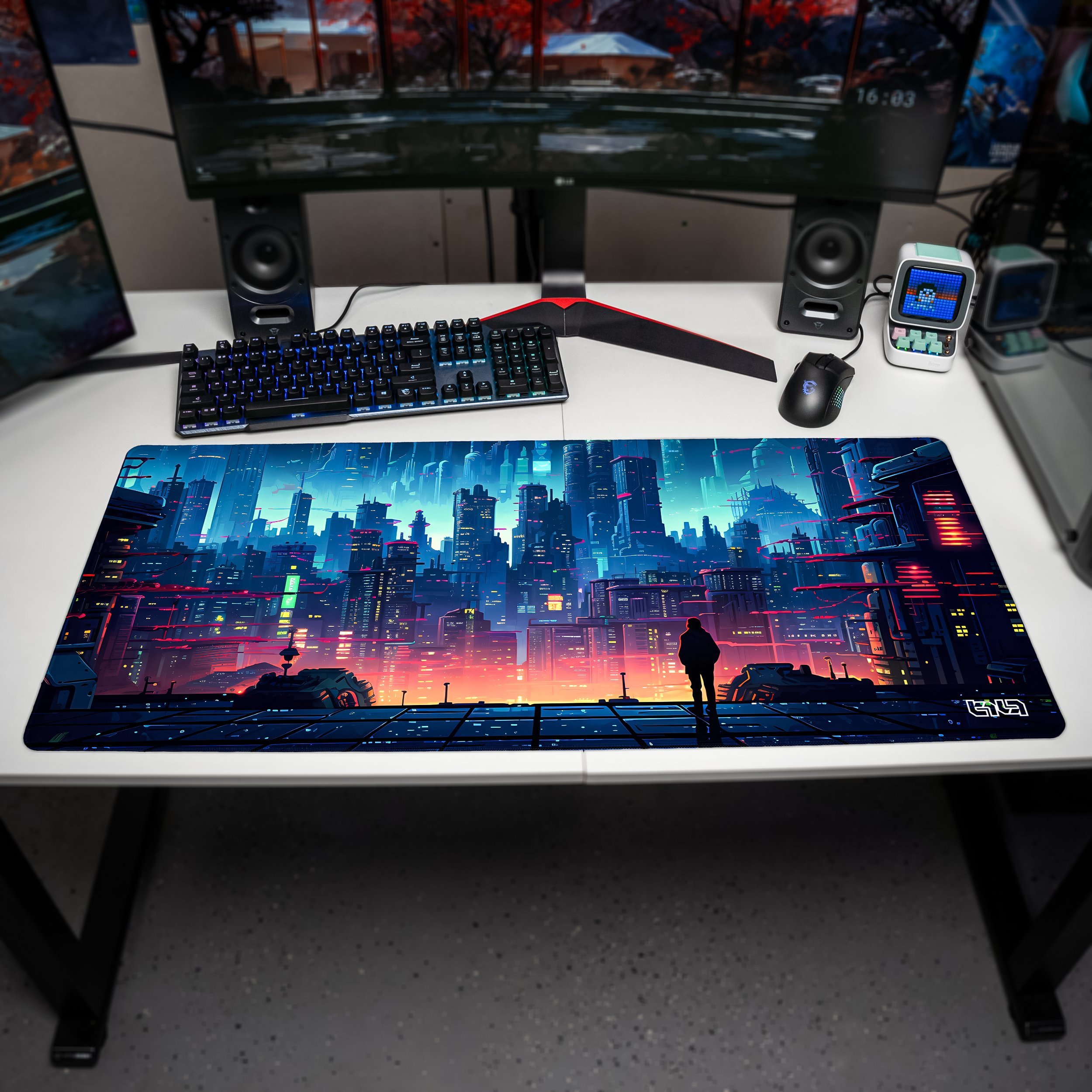 Podkładka Tilt PODKŁADKA POD MYSZ GAMINGOWA Retro Cyberpunk 90x40 TILT XXL Wodoodporna