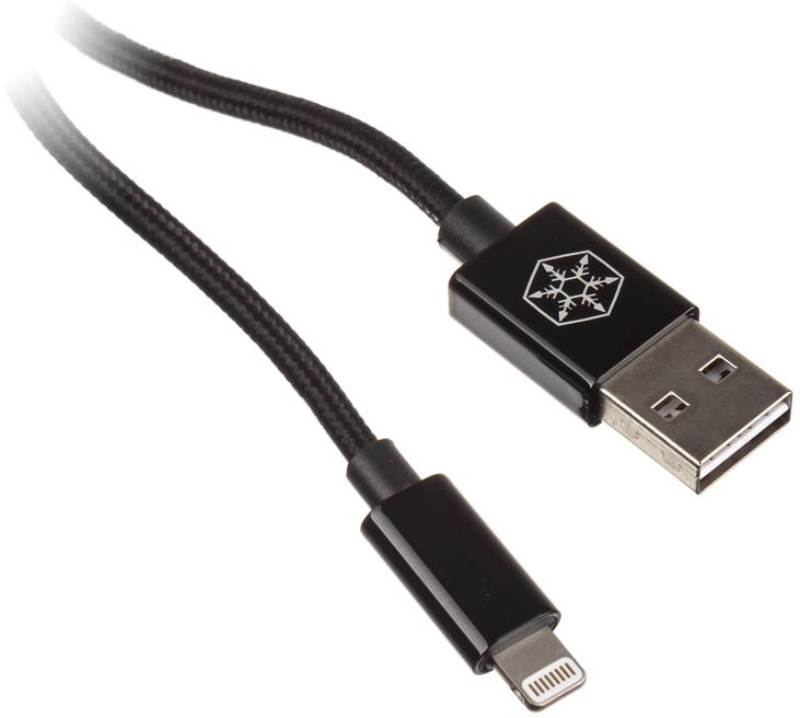 Kabel USB SilverStone USB-A - Lightning 1 m Czarny (SST-CPU03J-1000)