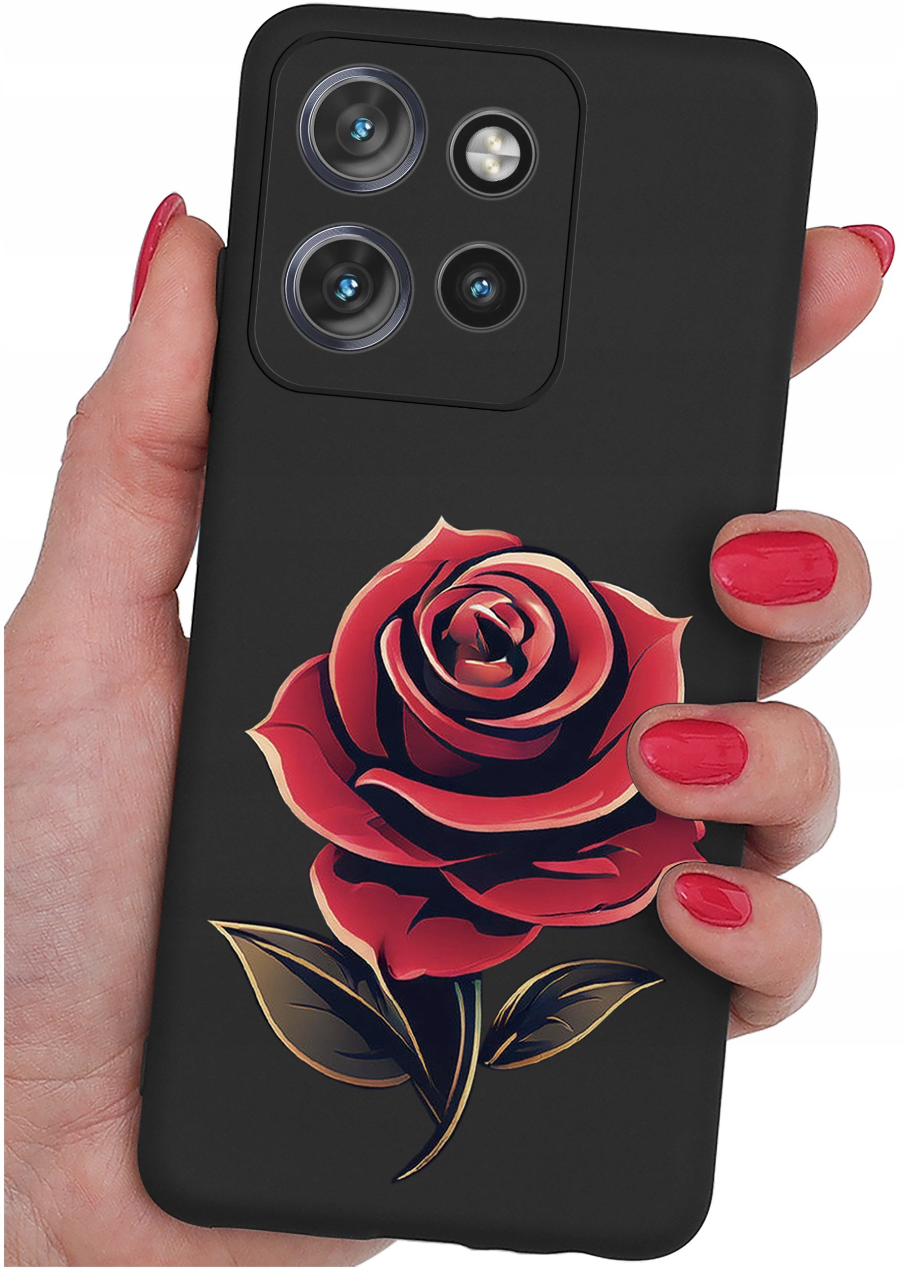 Etui do Motorola Moto EDGE 50 Neo WZORY |SILIKONOWE MATT CASE + SZKŁO 9H