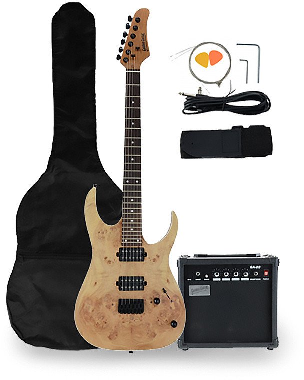 Gitara elektryczna - kompletny zestaw -Golden Guitar PSG-3 Naturalny one size