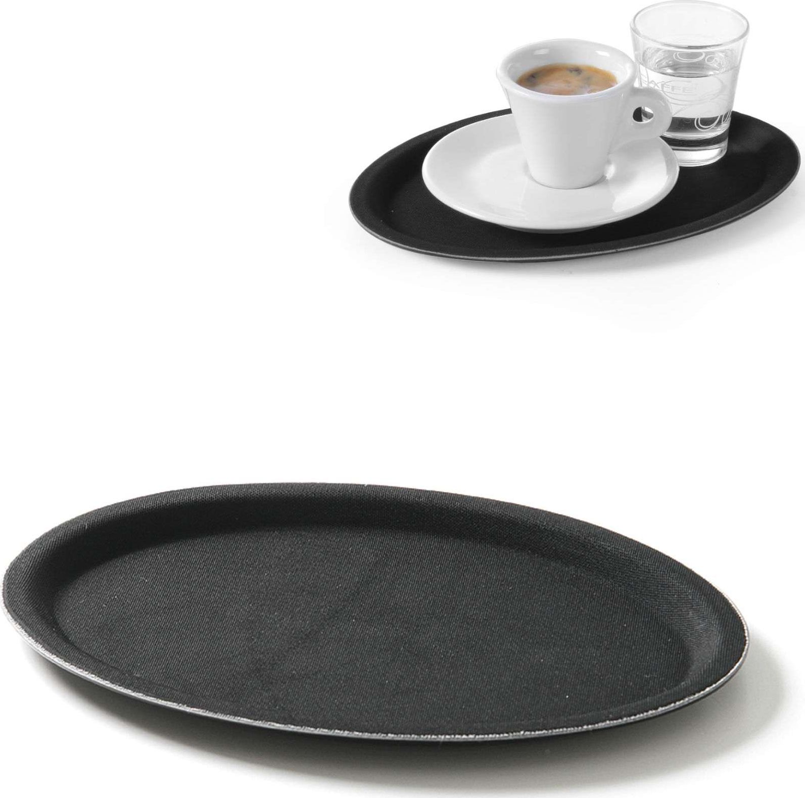 Hendi Taca kelnerska antypoślizgowa owalna 21x29cm - czarna