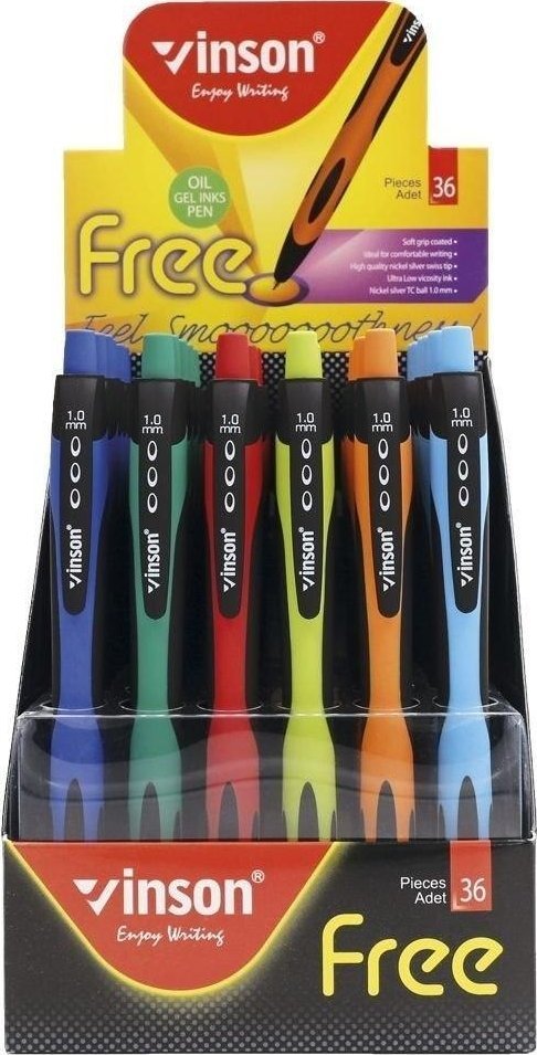 Krups Długopis automat. Free 1008 niebieski (36szt)