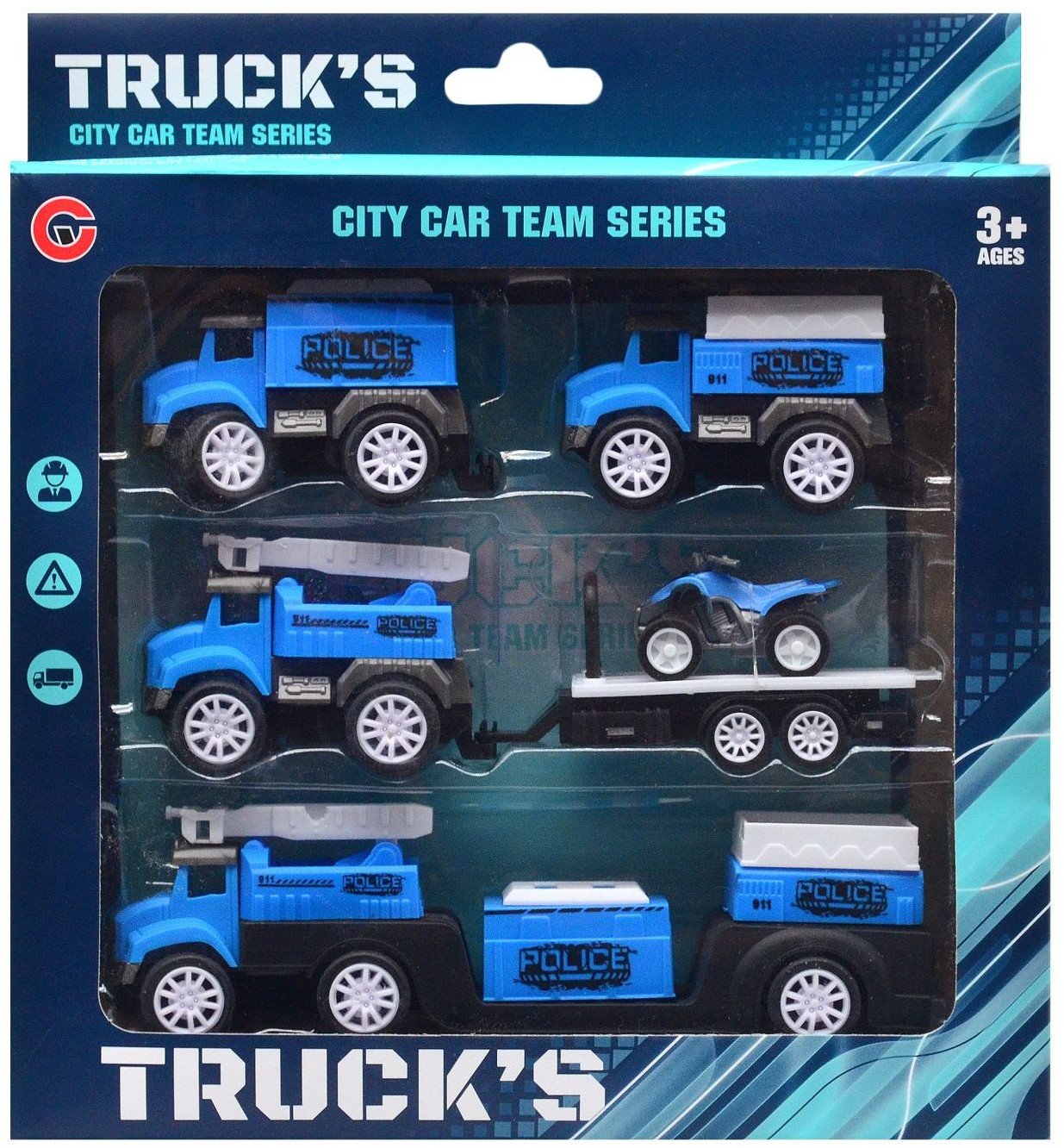 Zestaw pojazdów policyjnych