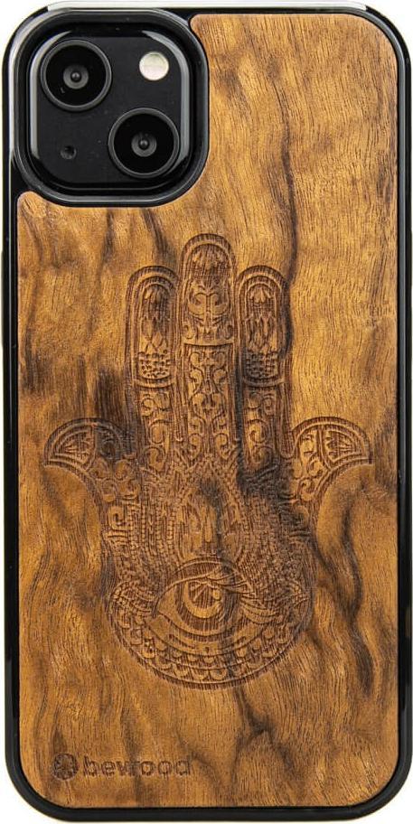 BeWood Drewniane Etui iPhone 13 HAMSA IMBUIA