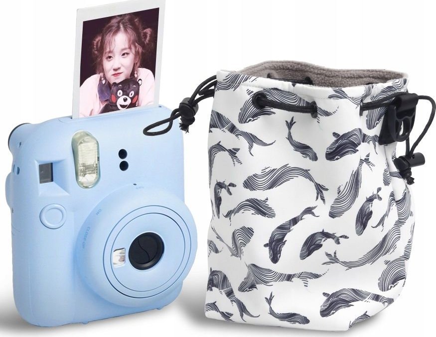 Pokrowiec LoveInstant Futerał Etui Pokrowiec Torba do FujiFilm INSTAX Mini 12 11 40 9 LiPlay EVO Link 2SE / SQUARE SQ40 SQ6 SQ1 SQ20 SQ10 / Wieloryb