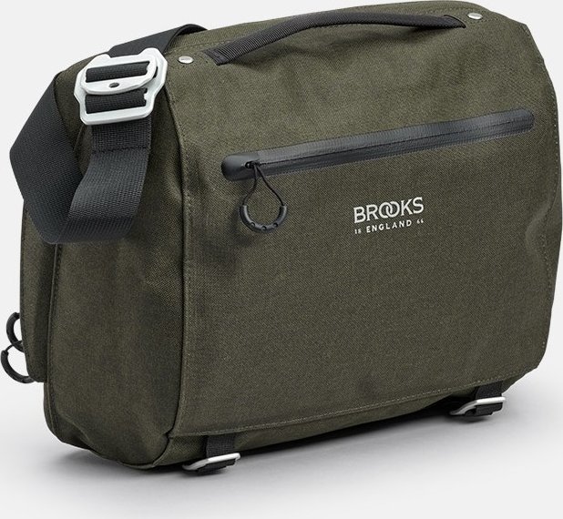 Brooks Torba na kierownicę BROOKS SCAPE HANDLEBAR COMPACT BAG, Mud Green, Pojemność 10L, Klick Fix® system, Wodoodporna (NEW)