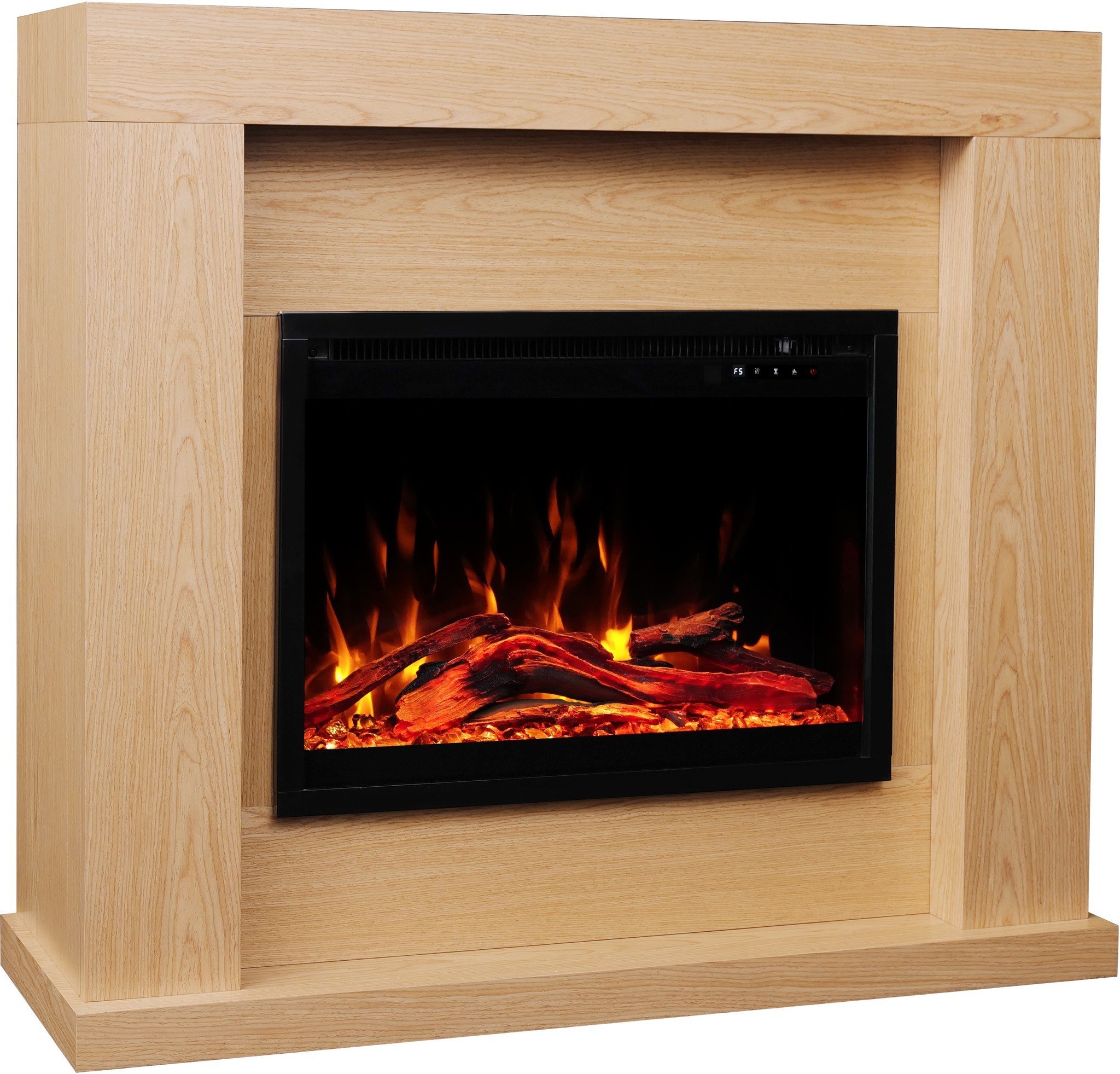 Aflamo Kominek elektryczny JOLO 3D Dąb + DŹWIĘK -