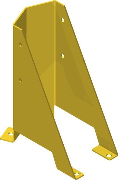 Metal/Emtul Stalowa osłona nogi regału z giętymi nóżkami