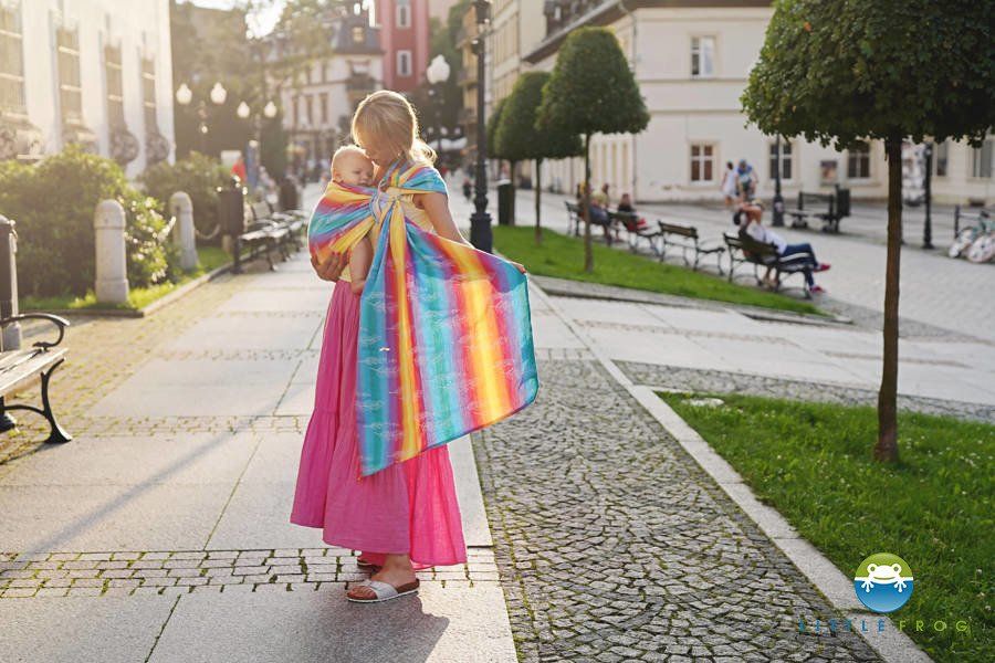 Little Frog Little Frog żakardowa chusta kółkowa - Power of Wind S (1,7 m)