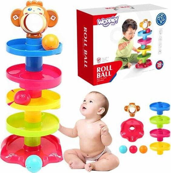 Woopie Kulodrom Tor Kulkowy Zestaw Spirala + 3 Kulki