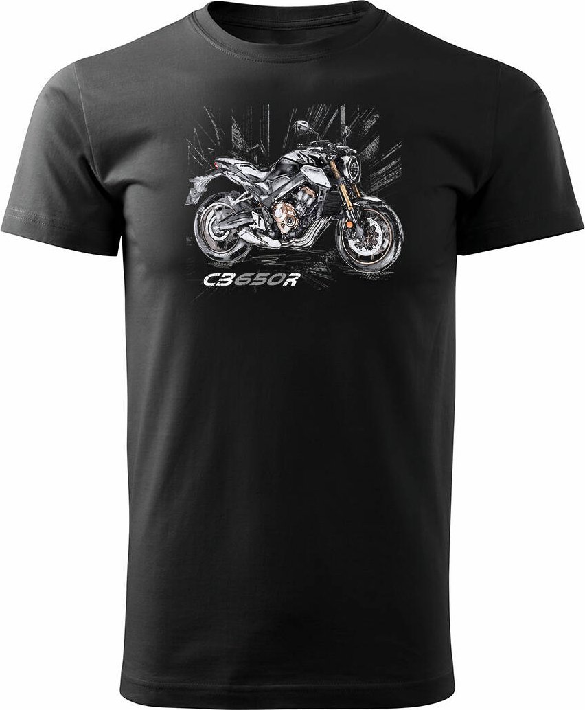 Topslang Koszulka z motocyklem na motor Honda CB650R CB 650 R męska czarna REGULAR XL