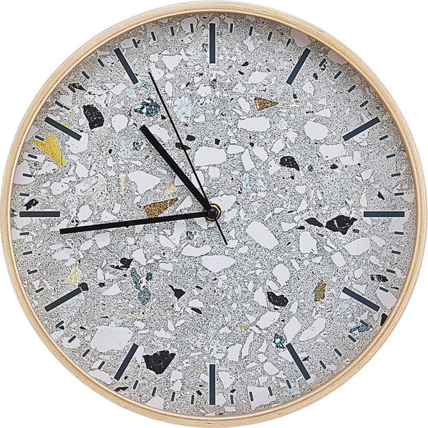 Beliani Zegar ścienny 31 cm szary GORDOLA