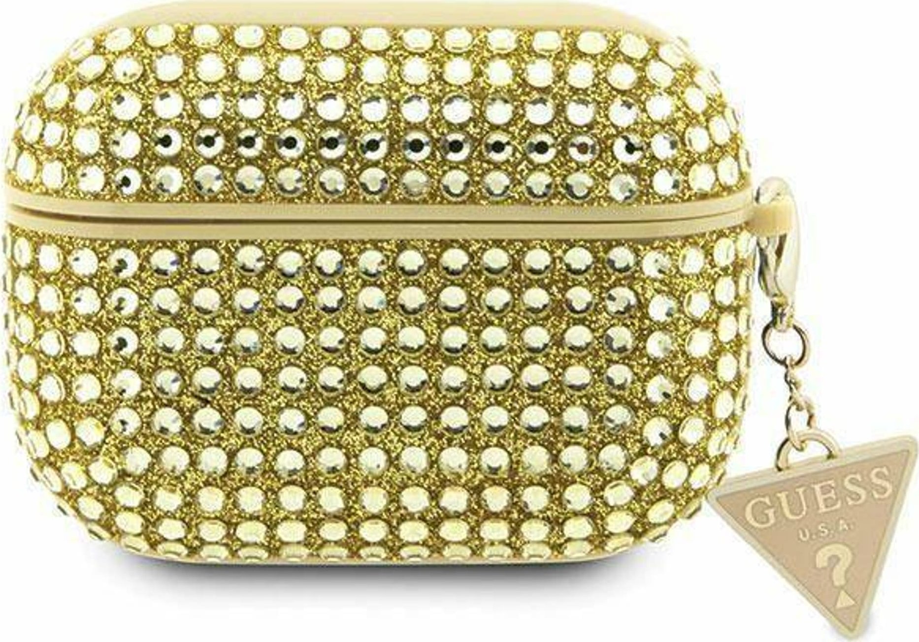 Guess Oryginalne Etui APPLE AIRPODS Guess Hardcase Rhinestone Triangle (GUA2HDGTPD) złote