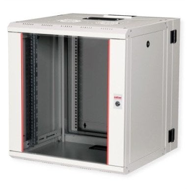 ROLINE 19-calowa obudowa naścienna Pro 12 U, 600x600 WxD, dwuczęściowa, obrotowa, szara