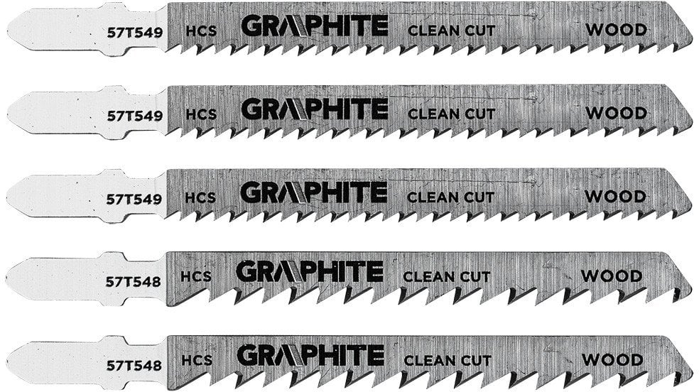 Zestaw brzeszczotów do wyrzynarki, 6 TPI, 10 TPI, HCS, uchwyt typu T, 5 szt.