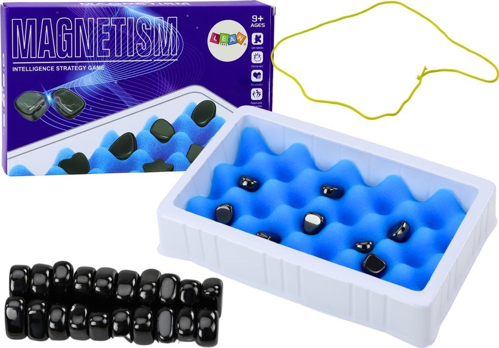 LeanToys Gra Strategiczna Planszowa Kamienie Magnetyczne Szachy
