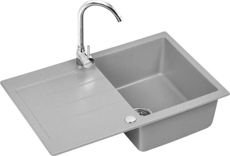 Zlewozmywak Inpero Virtuvinė plautuvė Inpero Capri + maišytuvas, Pilka