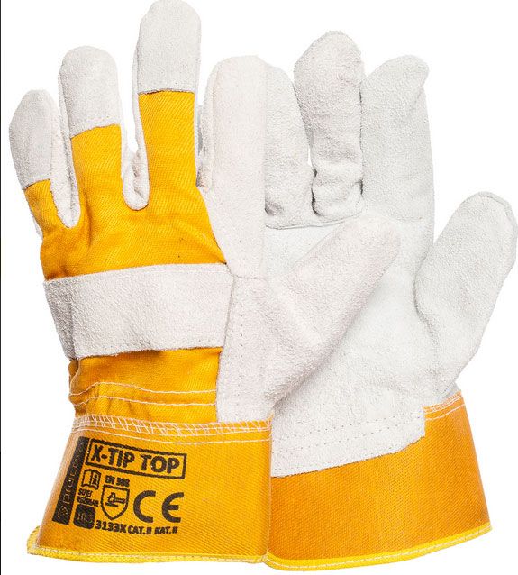 PROCERA X-Tip Yellow Rękawice Robocze Skórzane Dwoina Xl