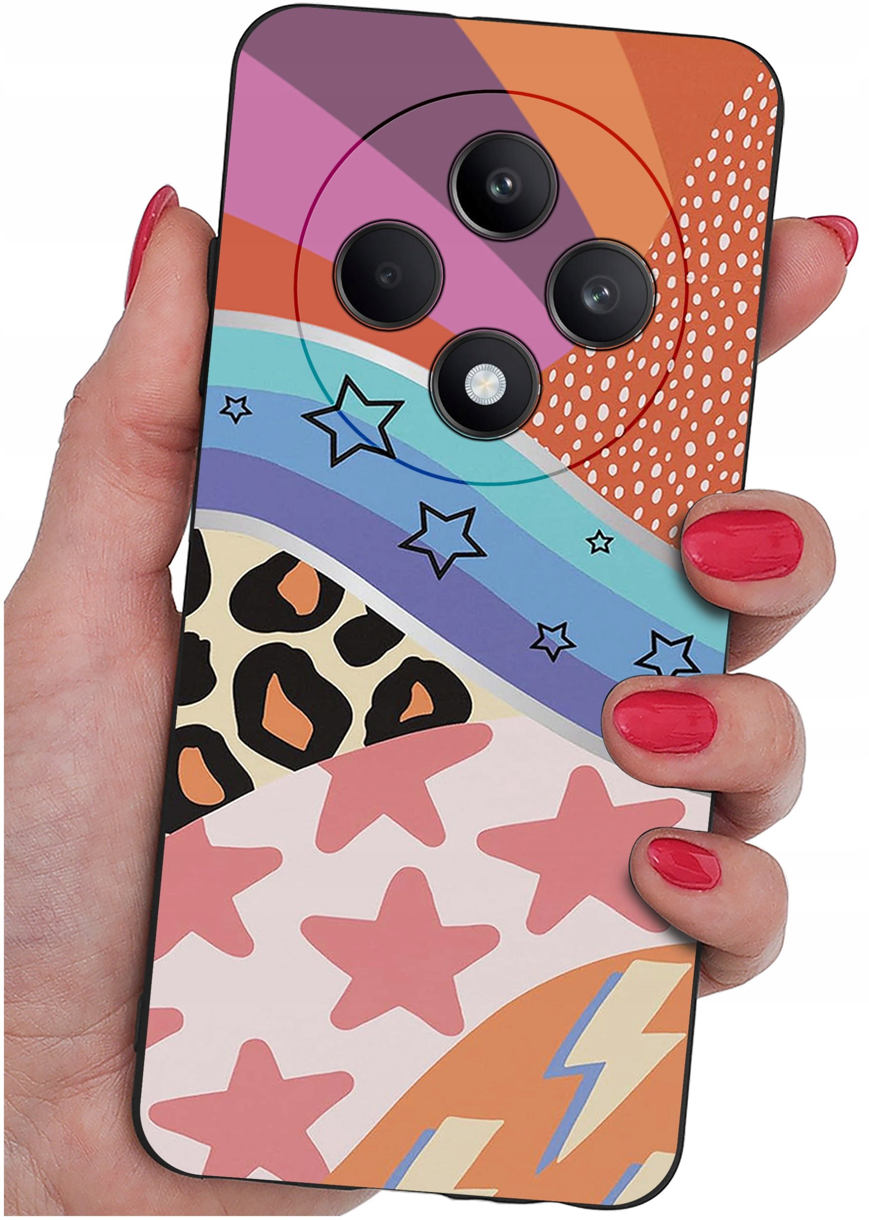 Etui do Oppo Reno 12 F 5G | 12 FS 5G WZORY |SILIKONOWE MATT CASE + SZKŁO 9H