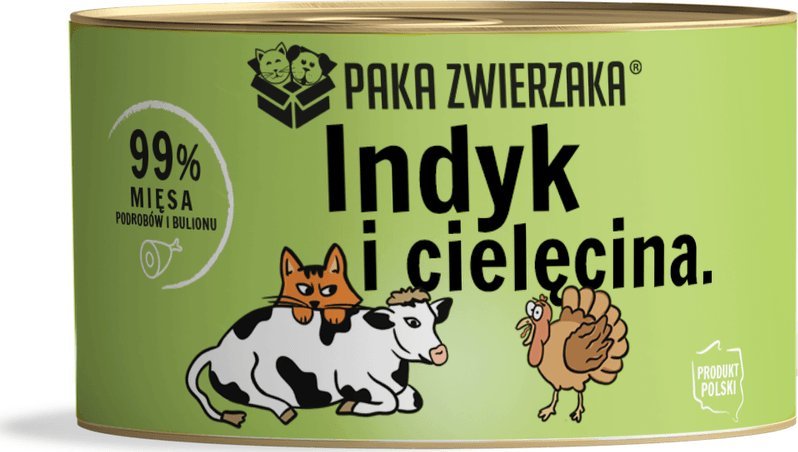 Paka Zwierzaka Paka Zwierzaka- karma mokra dla kota Indyk i cielęcina 200g