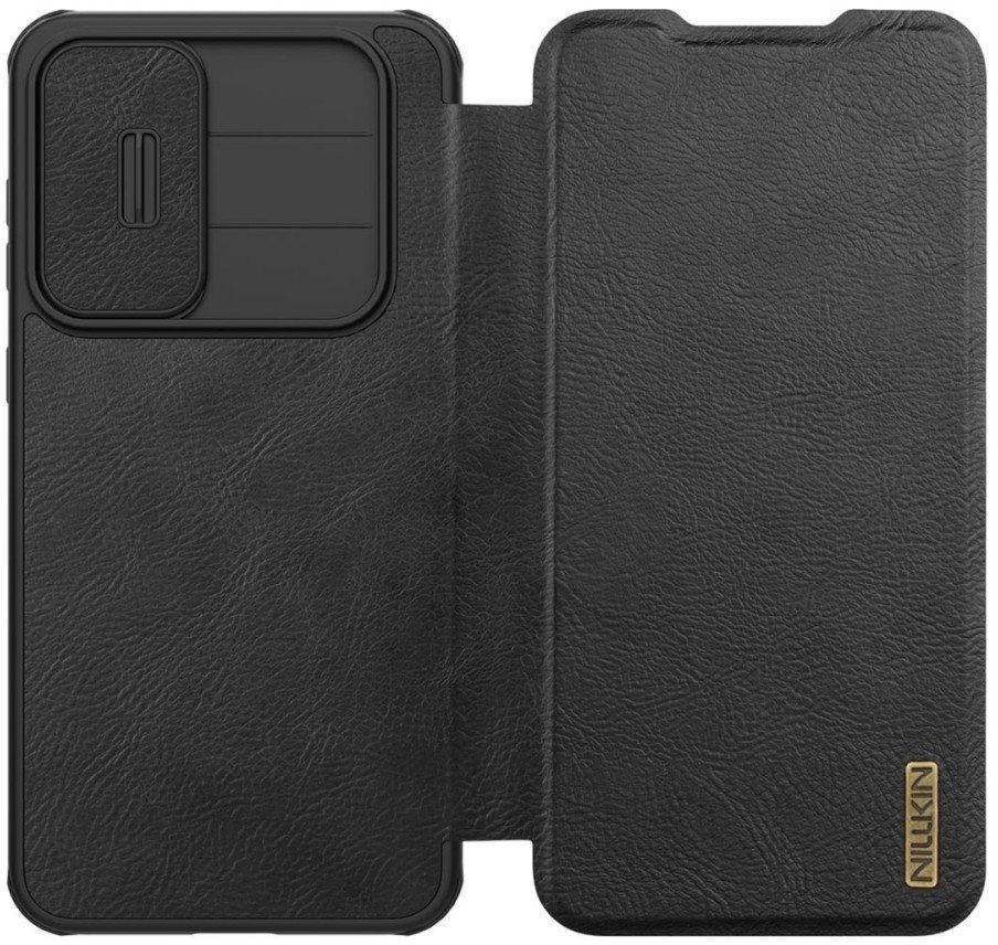 Nillkin Etui skórzane z ochroną aparatu QIN PRO do Samsung Galaxy A56 5G, czarne