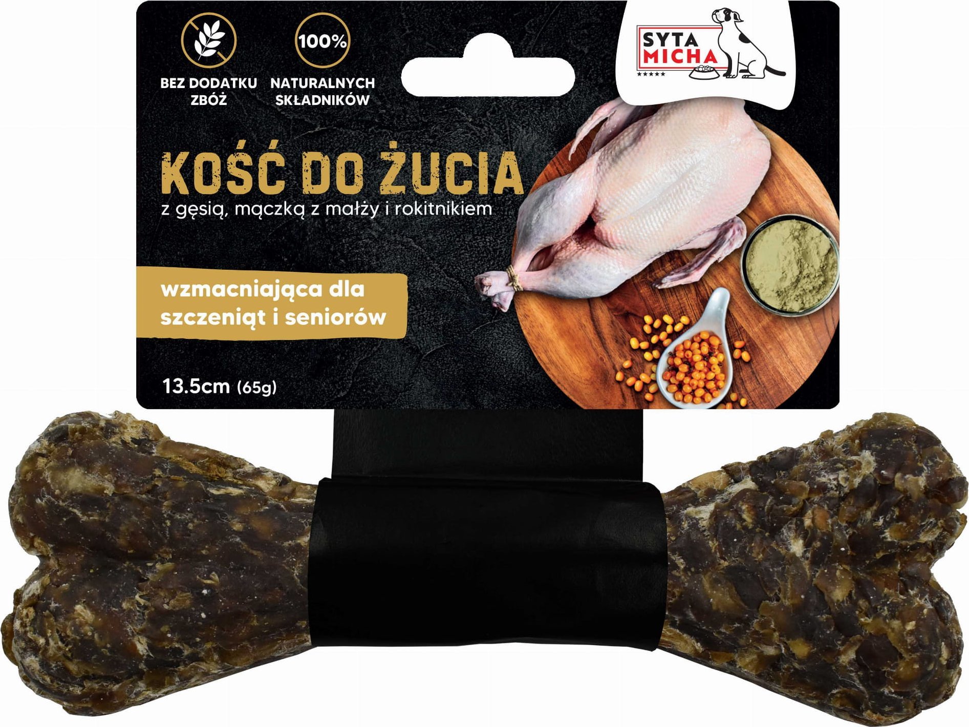 Syta Micha SYTA MICHA Wzmacniająca kość do żucia dla szczeniąt i seniorów 13,5cm