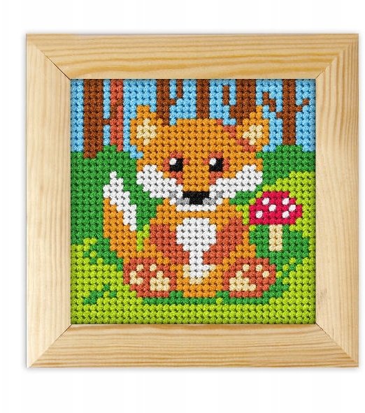 Haft z ramką. Moje pierwsze wyszywanie - Lisek