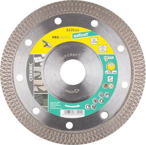 Wolfcraft TARCZA DIAMENTOWA DO PŁYTEK 125 X 22/10 WOLFCRAFT PRO CERAMIC TURBO WF8329000 WOLFCRAFT