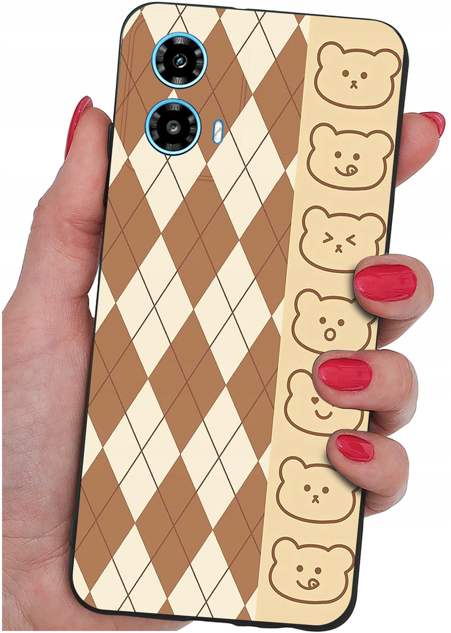 ETUI do Motorola Moto G34 5G WZORY |SILIKONOWE MATT CASE + SZKŁO 9H