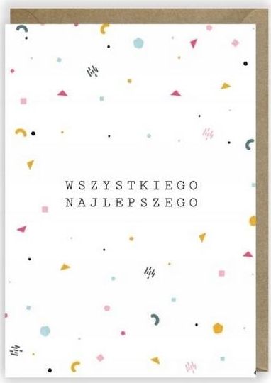 Cardie Kartka urodzinowa, eko koperta K018