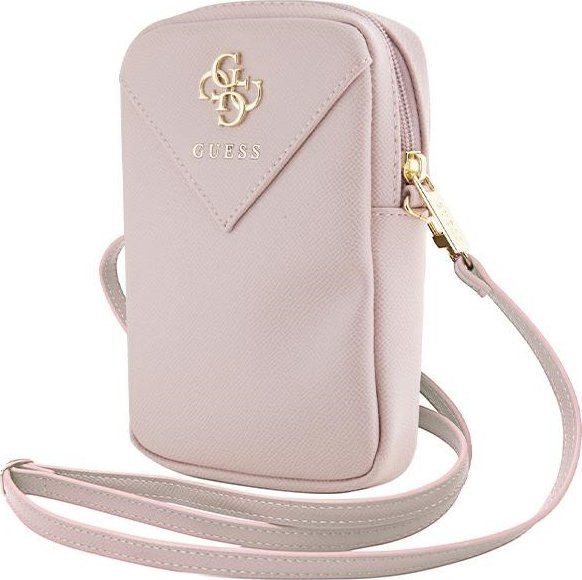 Guess Zip Triangle 4G - Torebka na telefon (różowy)