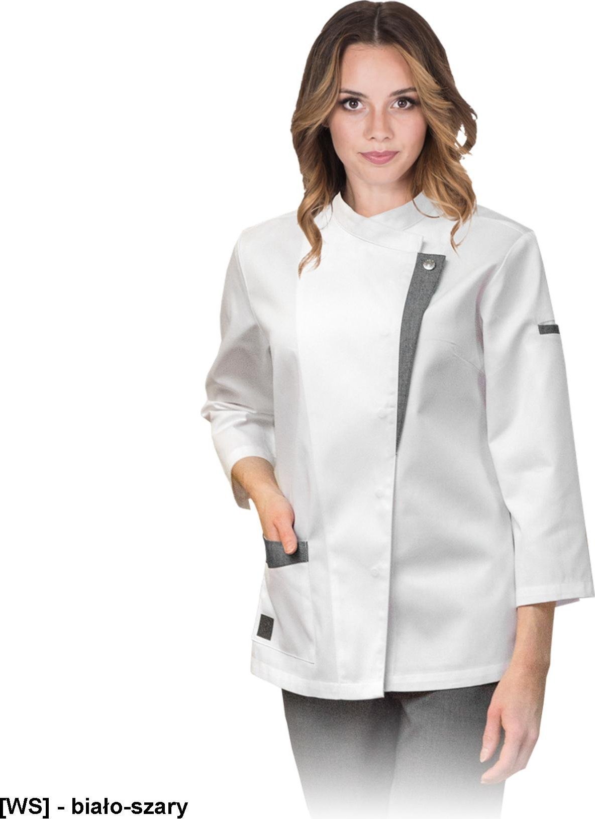 R.E.I.S. DOLCE-L - bluza damska z długim rękawem, 6 zatrzasków, 65% poliester, 35% bawełna, 200 g/m S