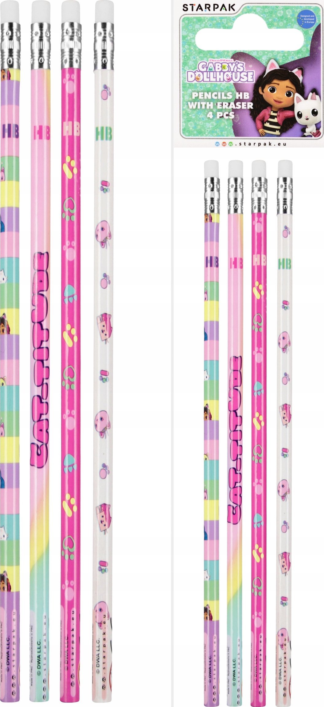 Starpak OLOWEK Z GUM HB GABBY S DH STK PBH 4SZT 36/432