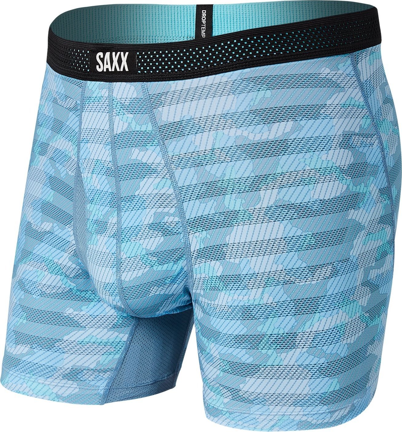 SAXX Bokserki męskie chłodzące / sportowe z rozporkiem SAXX HOT SHOT Boxer Brief Fly lodowiec szelfowy niebieski S