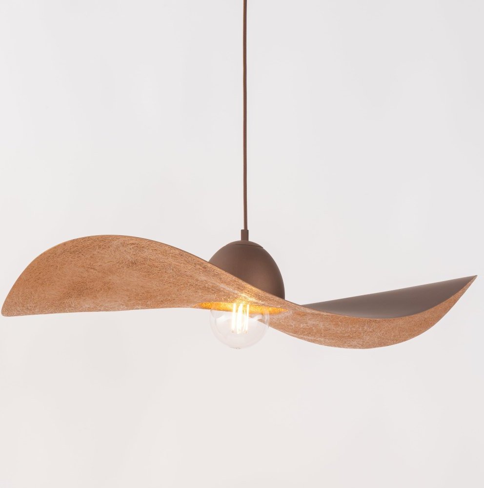 Lampa wisząca Sigma Lampa wisząca nad łóżko KAPELLO zwis kapelusz metalowy brązowy