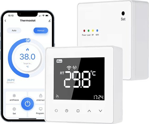 Spreest Termostat Tuya Bezprzewodowy sterownik ogrzewania WiFi REGULATOR TEMPERATURY