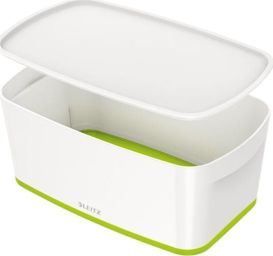Leitz POJEMNIK MAŁY LEITZ MYBOX Z POKRYWKĄ BIAŁO-ZIELONY