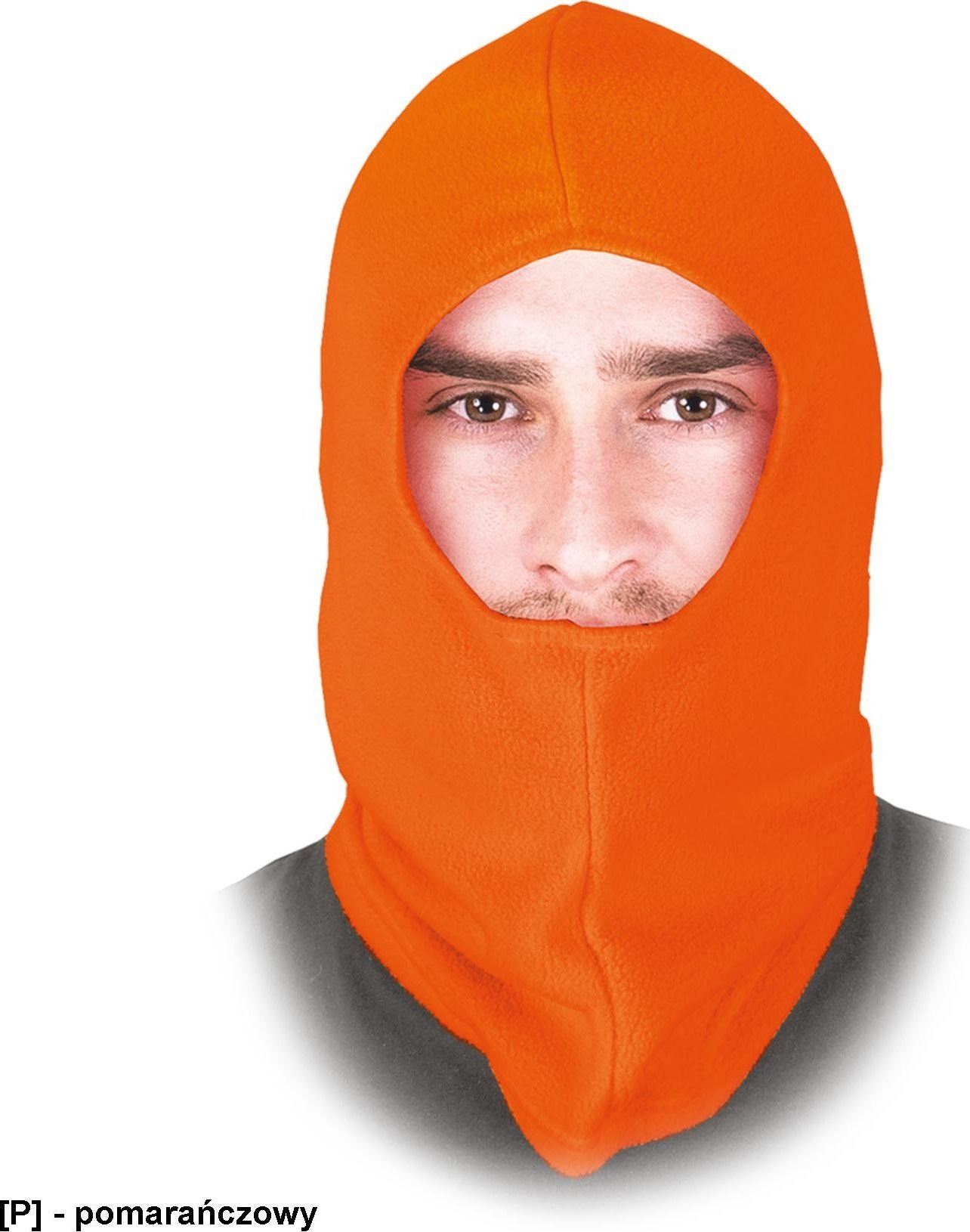 R.E.I.S. CZKOM-POL - kominiarka ochronna z jednym otworem - pomarańczowy