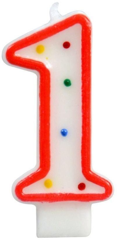 Świeczka cyferka 1 kropki