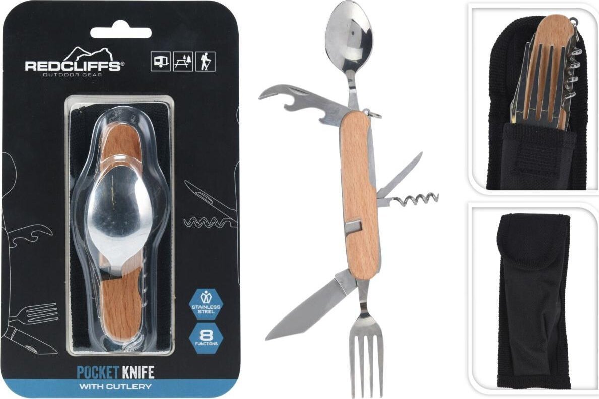 Redcliffs ZESTAW SURVIVALOWY TURYSTYCZNY SCYZORYK 8w1 DREWNO