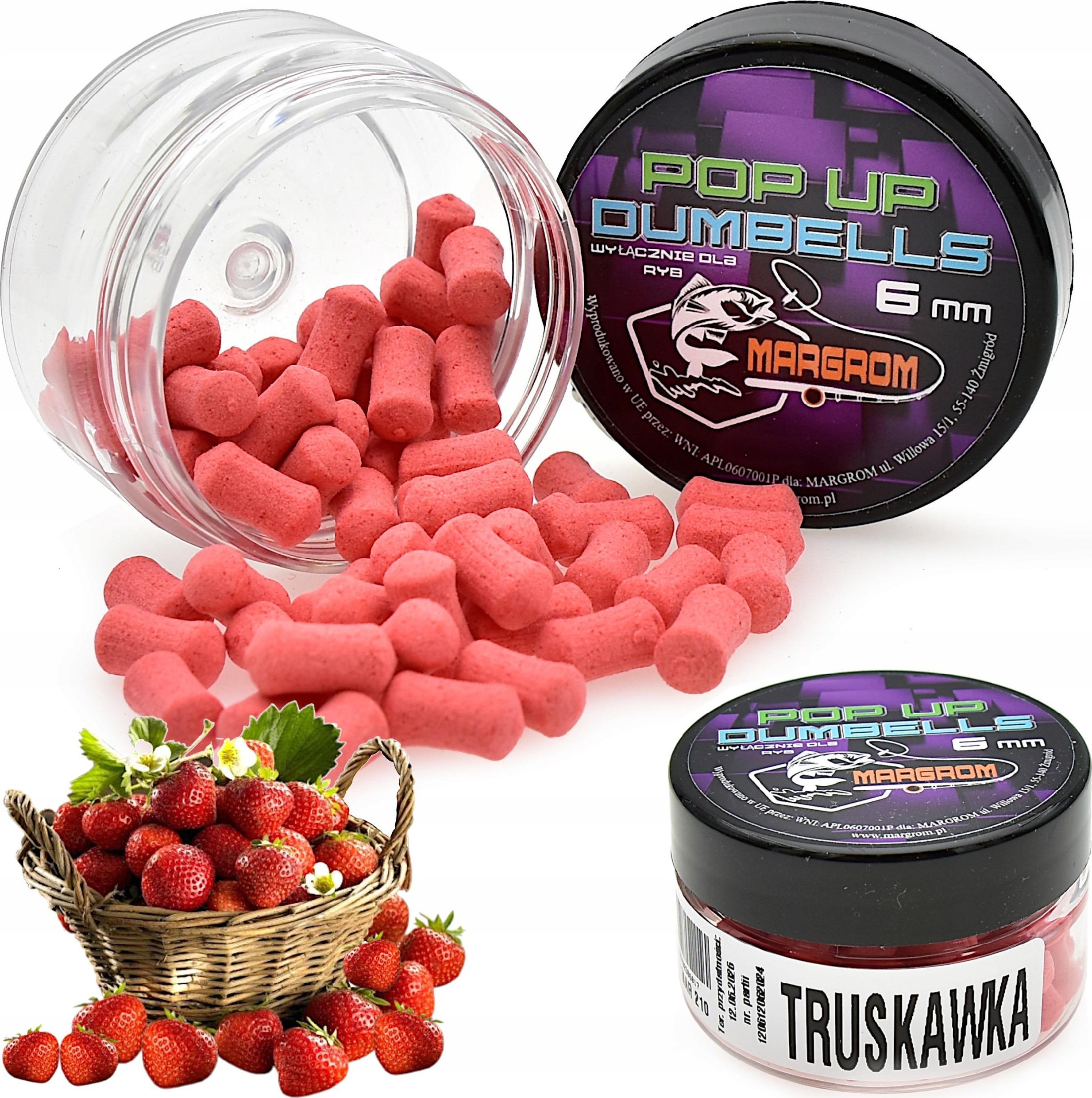 Margrom Dumbells POP UP 6 mm Margrom TRUSKAWKA przynęta Method Feeder