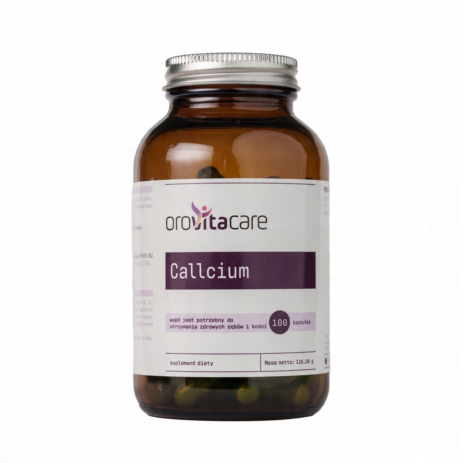 Orovitacare Calcium Wapń 100 kapsułek one size