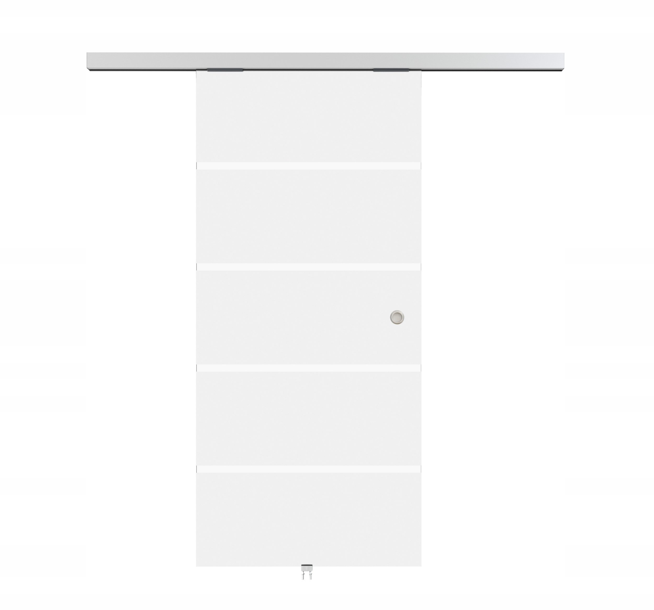 Drzwi wewnętrzne przesuwne szklane z prowadnicą 90 komplet PASKI-95