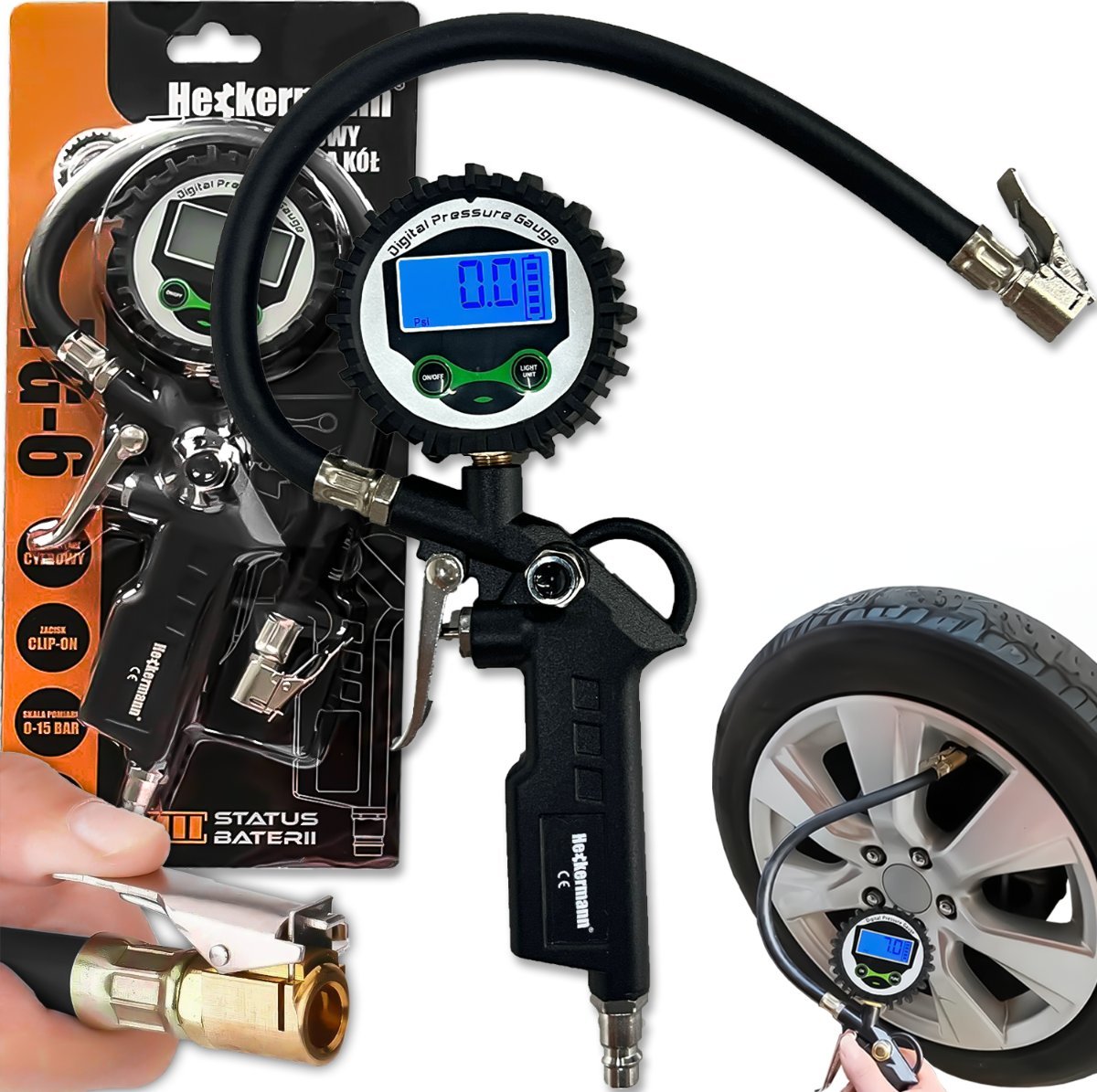 Heckermann Pistolet do pompowania kół Heckermann TG-6