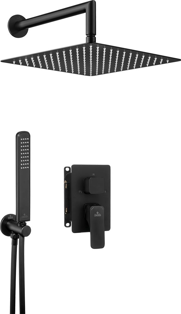 Zestaw prysznicowy Deante Hiacynt Nero podtynkowy z BOXem mieszaczowym czarna (BXYZNQHM)