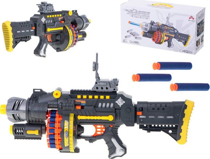 Ikonka Karabin bębenkowy Blaster + 40 strzałek universal