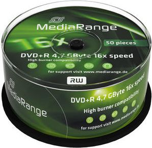 MediaRange DVD-R 4.7 GB 16x 50 sztuk (MR445)