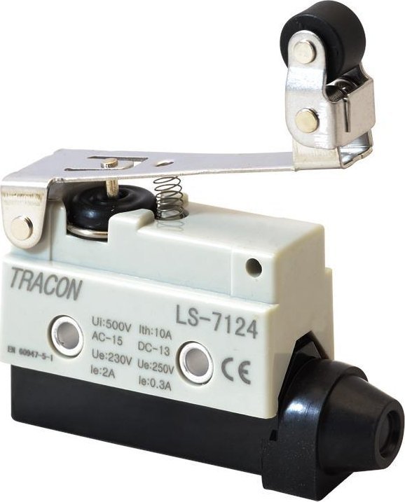 Tracon Electric Łącznik krańcowy z dźwignią sprężynową i rolką przegubową LS7124