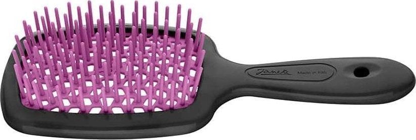 JANEKE_Small Superbrush mała szczotka fryzjerska do rozczesywania włosów Czarno-Fuksjowa