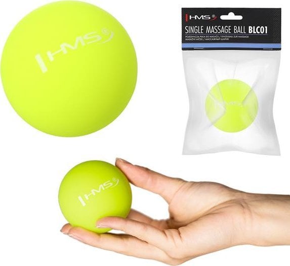 HMS BLC01 GREEN LACROSSE POJEDYNCZA PIŁKA DO MASAŻU HMS